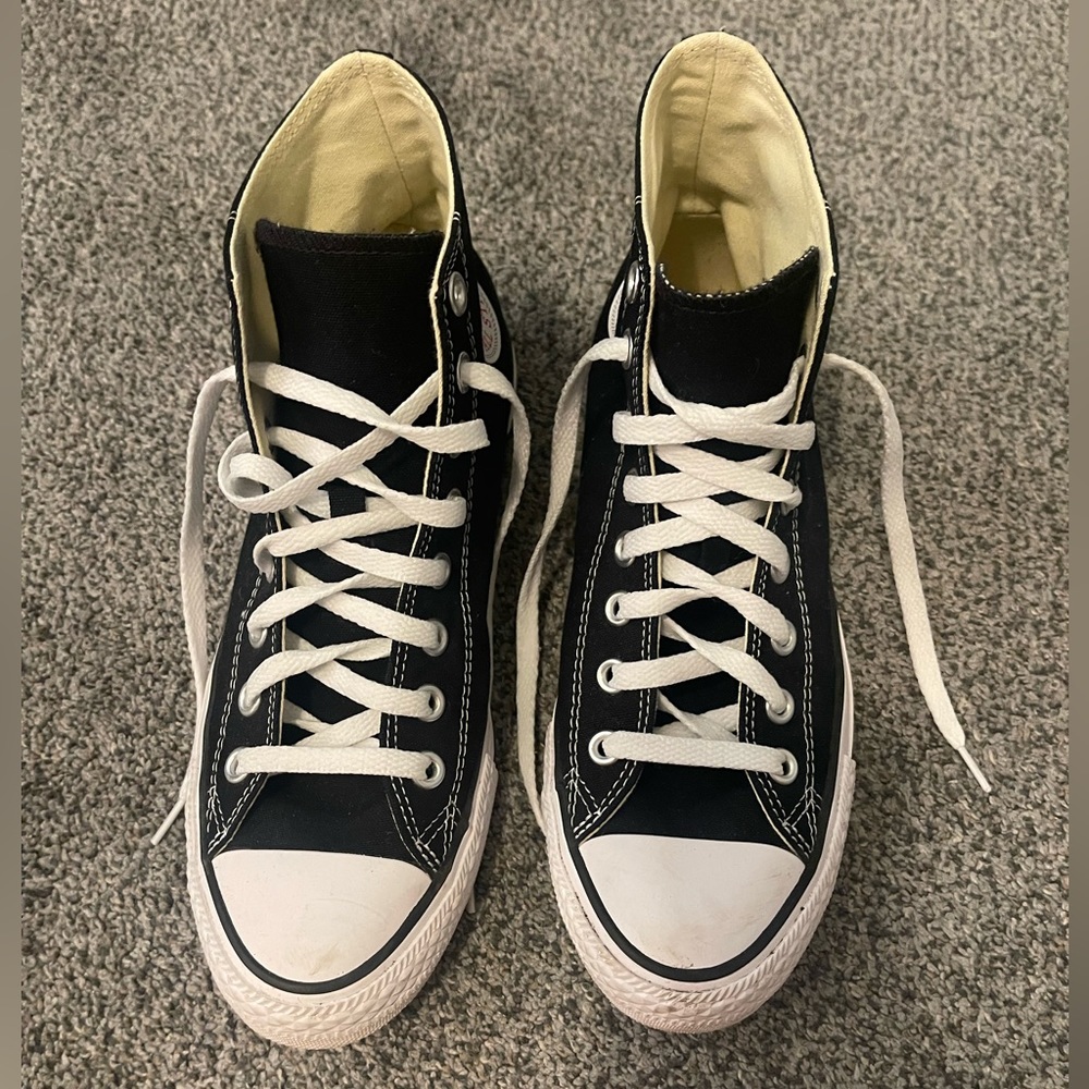 Black high top converse
